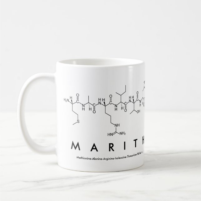 Marith peptide namn mugg (Vänster)