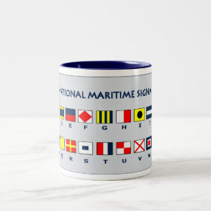 Maritim flaggor Två-Tonad mugg