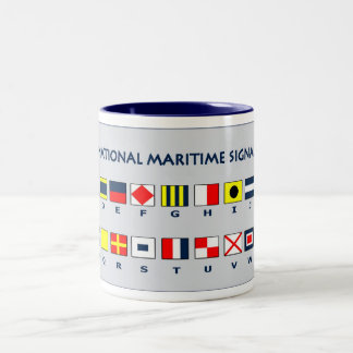 Maritim flaggor Två-Tonad mugg