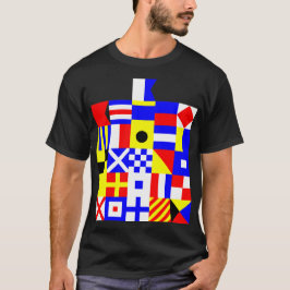 Maritim signalflaggor alfabet A–Z design T Shirt