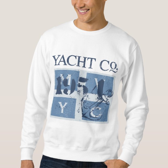 Maritime Anchor 1954 - Yacht-Klubben Lång Ärmad Tröja (Framsida)
