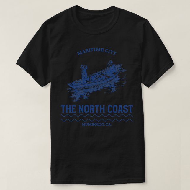 Maritime City North Kusten Humboldt CA Fisherman T Shirt (Design framsida)