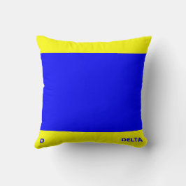 Maritime Flagga D - Delta Kudde