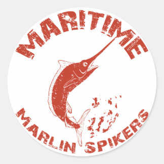 Maritime Marlin Spikers Runt Klistermärke
