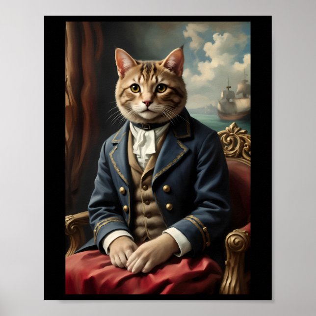 Maritime Meow Sticker Poster (Framsidan)