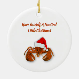 Maritime Santa Hummer Julgransprydnad Keramik