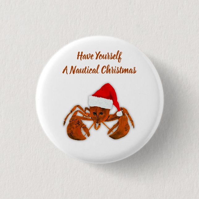 Maritime Santa Lobster Knapp (Framsida)