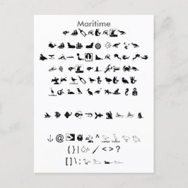 Maritime - Zazzle Font Sampler Lakan med Guide Vykort