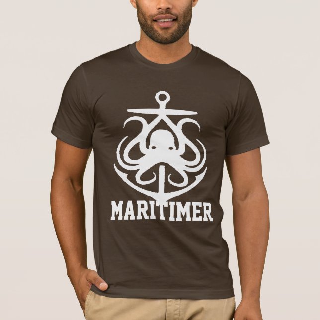 Maritimer Anchor octopus Nautical shirt T (Framsida)