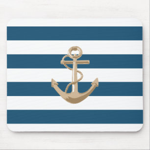 Maritimt och nautiskt med ankra - Mousepad Musmatta