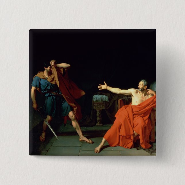 Marius på Minturnae, 1786 (olja på kanfas) Knapp (Framsida)