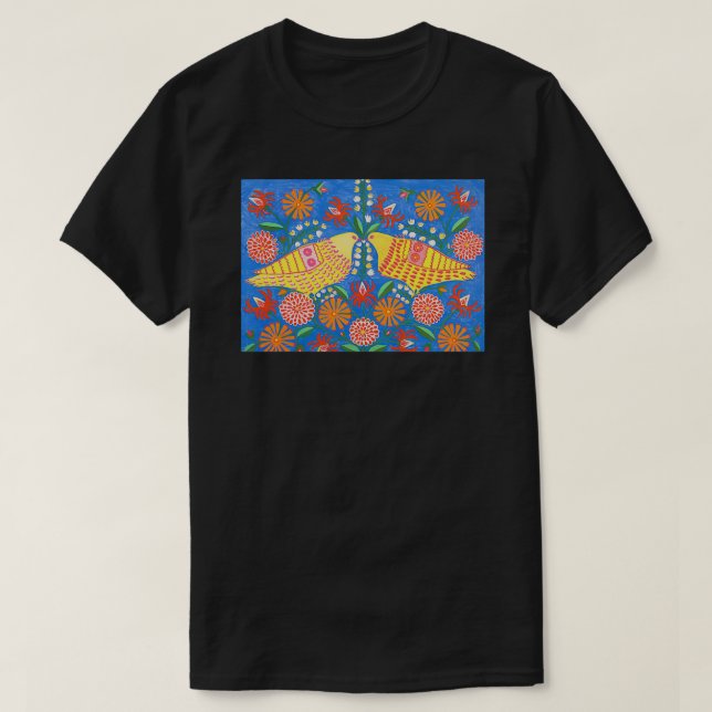 Mariya Prymachenko Pigeons 1968 T Shirt (Design framsida)