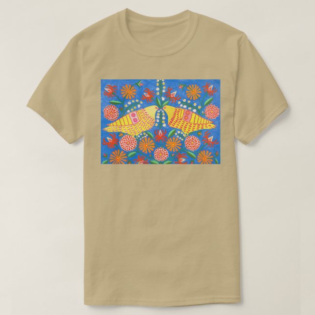 Mariya Prymachenko Pigeons 1968 T Shirt (Design framsida)