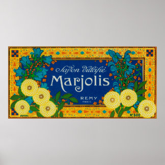 Marjolis Soap LabelParis, Frankrike Poster