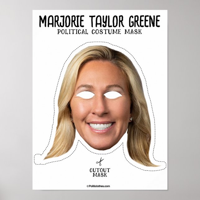Marjorie Taylor Greene Costume Mask Poster (Framsidan)