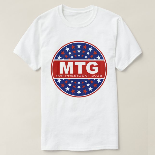 Marjorie Taylor Greene för president 2028 T Shirt (Design framsida)