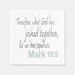 Mark 10:9 Giftermål Bible Verse Pappersservett
