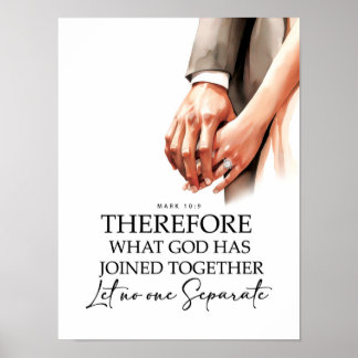 Mark 10:9 Joined togeather Poster