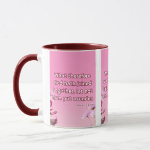 Mark 10:9 KJV Bible Scripture Pic Two-Tone Mugg
