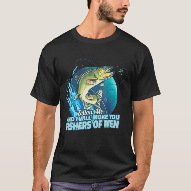 Mark 117: Verse Christian Disciplesship Fishers of T Shirt (Framsida)