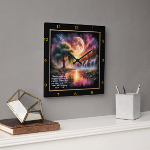 Mark 11:24 Andlig Expression: Personlig Gift Fyrkantig Klocka