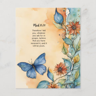 Mark 11:24 Christian Bible Verse Image Flygblad