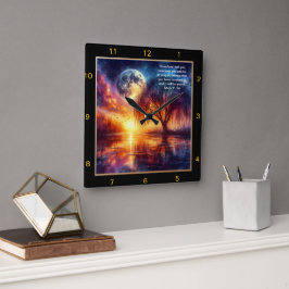 Mark 11:24 Faith Expression: Personlig Home Dec Fyrkantig Klocka