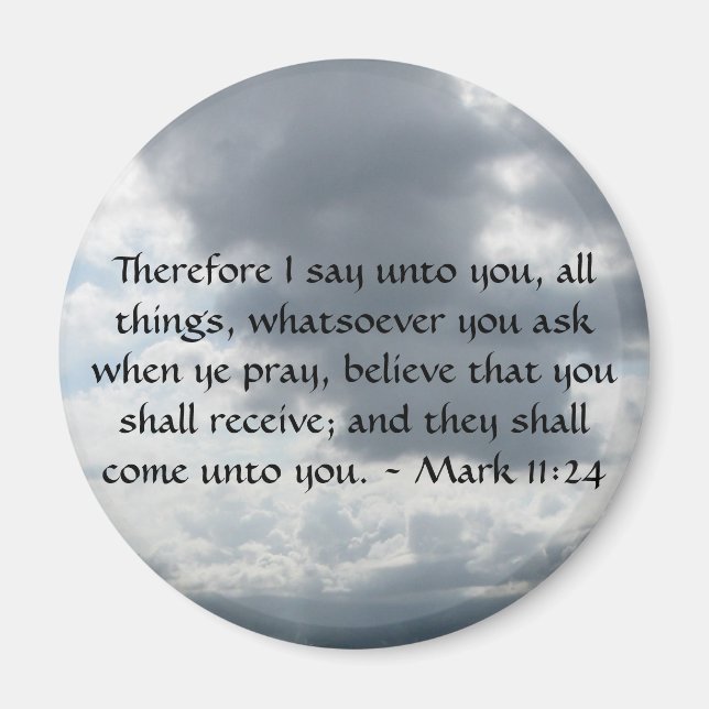 Mark 11:24 - Faith Magnet (Framsidan)