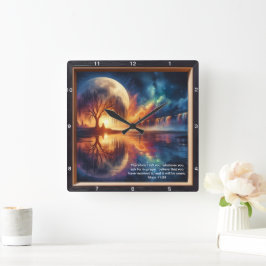 Mark 11:24 Grace Clock: Personlig Christian Gif Fyrkantig Klocka