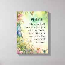 Mark 11:24 Kristet akvarellbild