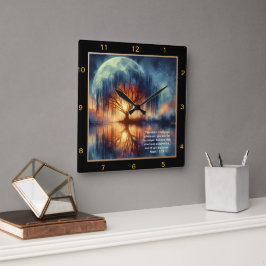 Mark 11:24 Prayer Time: Anpassningsbar Christian D Fyrkantig Klocka