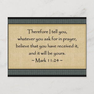 Mark 11:24: vykort