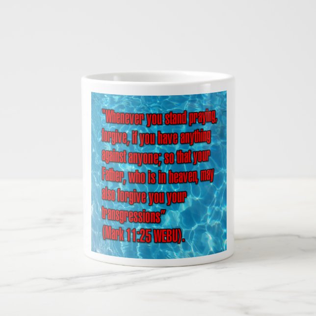 Mark 11:25 WEBU Mug Jumbo Mugg (Framsidan)