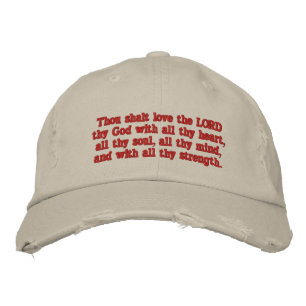 Mark 12:30 - Du ska kärlek LORD thy God Broderad Keps
