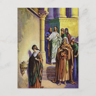 Mark 12:41-44 A Widow Ge allt hon har vykort