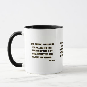 Mark 1:15 KJV Bible Scripture Two-Tone Mugg
