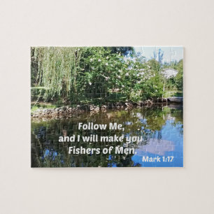 Mark 1:17 Följ mig och jag ska göra fiskarna av Pussel