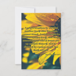 Mark 3:24-26 KJV Bible Scripture Pic Hälsning Kort
