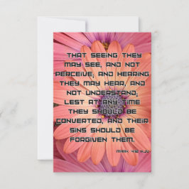 Mark 4:12 KJV Bible Scripture Pic Hälsning Kort