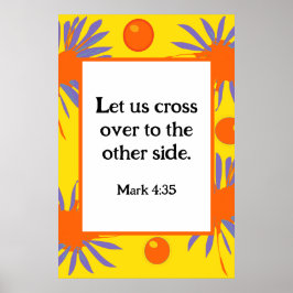 Mark 4:35 Fet Daisy - Gultens Orange Lila Poster