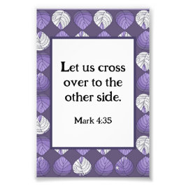 Mark 4:35 Fish Head Lövs Lilac Fototryck