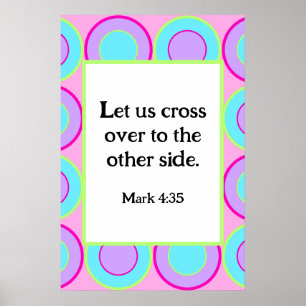 Mark 4:35 Lilac- och turkospumpar med fyllning Poster