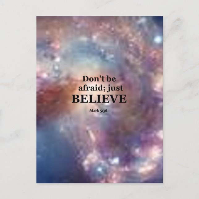 Mark 5:36 vykort (Framsida)