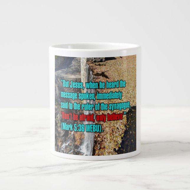 Mark 5:36 WEBU Mug Jumbo Mugg (Framsidan)