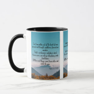 Mark 7:21-23 KJV Bible Scripture Pic Two-Tone Mugg