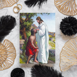 Mark 8:22-26 Jesus Heals a Blind Man vycard Vykort