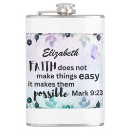 Mark 9:23 Faith gör Sak möjlig Anpassningsbar flor Fickplunta