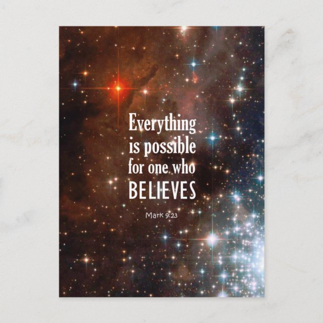 Mark 9:23 vykort (Framsida)