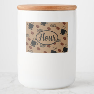 Märk Cafe Thated Coffee Kitchen Canister Label Mat Etiketter