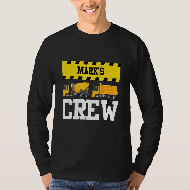 Mark Construction Crew Anpassningsbar Dumptruck La T Shirt (Framsida)